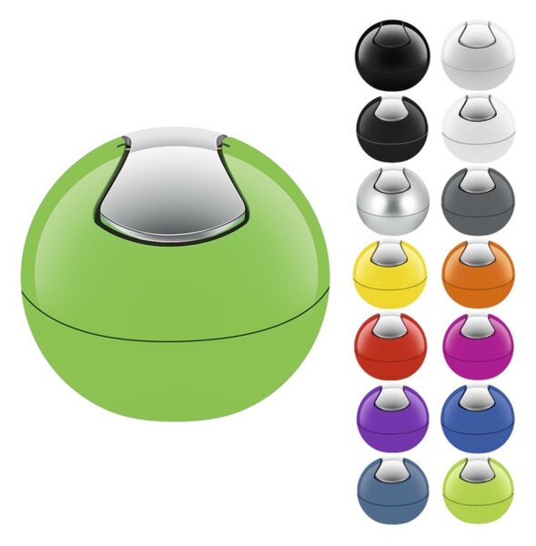 Spirella mini výklopný odpadkový koš BOWL, zelený, plast, 1 L