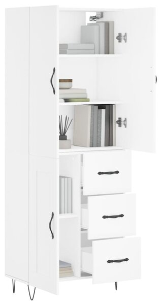 Skříň highboard bílá 69,5 x 34 x 180 cm kompozitní dřevo 3198105