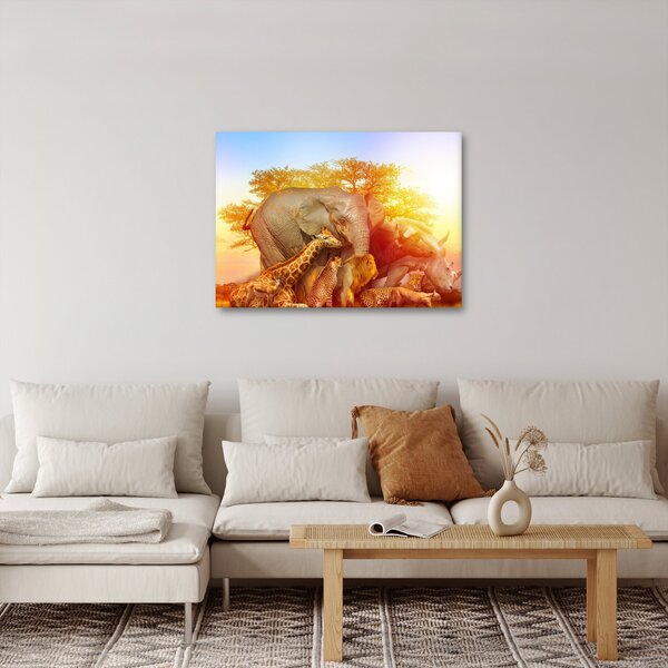Obraz afrických zvířátek (70x50 cm)