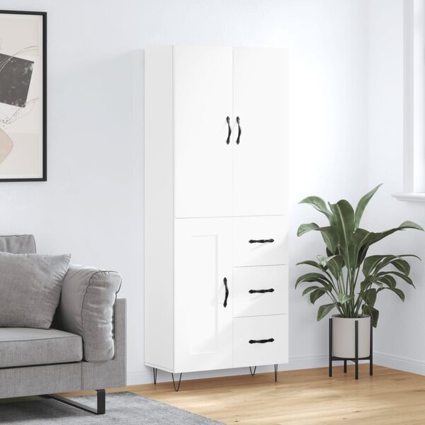 Skříň highboard bílá 69,5 x 34 x 180 cm kompozitní dřevo 3198105