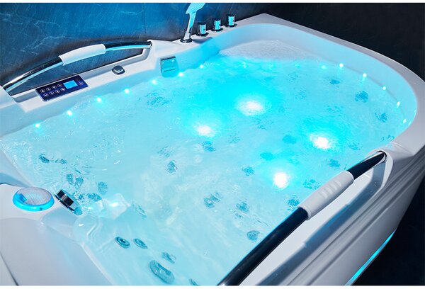 BPS-koupelny Hydromasážní vana HYD-NO-VE761L 180x120 LEVÁ s ohřevem vody