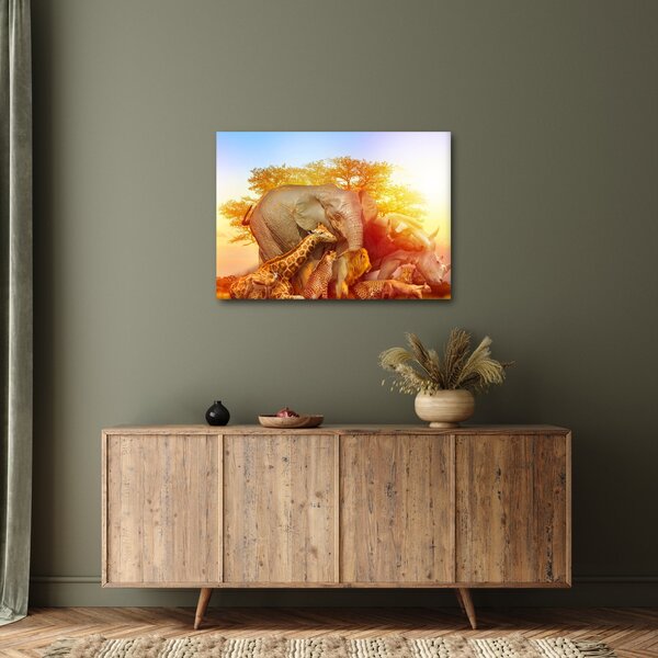 Obraz afrických zvířátek (70x50 cm)