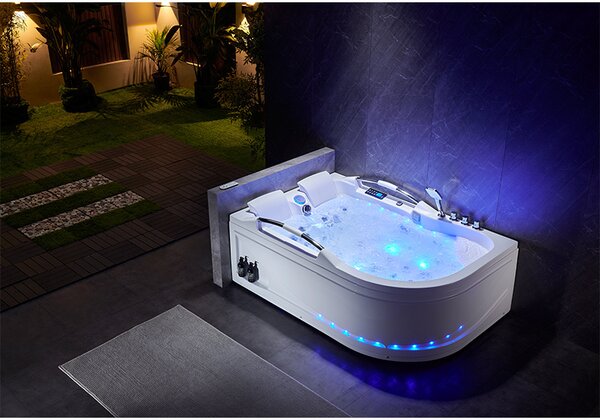 BPS-koupelny Hydromasážní vana HYD-NO-VE761L 180x120 LEVÁ s ohřevem vody
