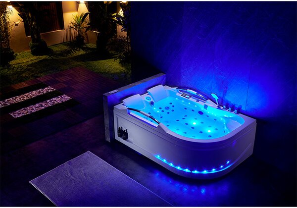 BPS-koupelny Hydromasážní vana HYD-NO-VE761L 180x120 LEVÁ s ohřevem vody