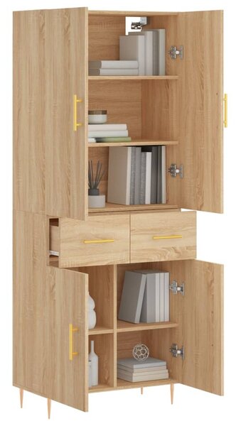 Skříň highboard dub sonoma 69,5 x 34 x 180 cm kompozitní dřevo 3198140