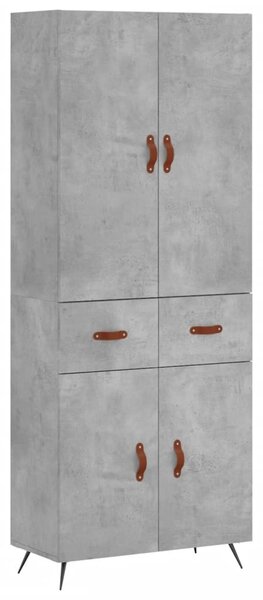 Skříň highboard betonově šedá 69,5x34x180 cm kompozitní dřevo 3198125