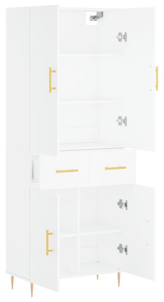 Skříň highboard bílá 69,5 x 34 x 180 cm kompozitní dřevo 3198137