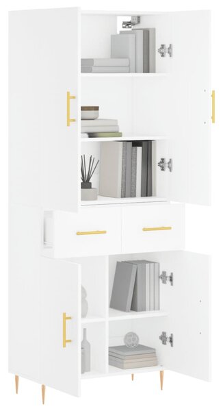 Skříň highboard bílá 69,5 x 34 x 180 cm kompozitní dřevo 3198137