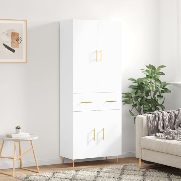 Skříň highboard bílá 69,5 x 34 x 180 cm kompozitní dřevo 3198137