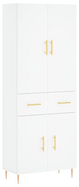 Skříň highboard bílá 69,5 x 34 x 180 cm kompozitní dřevo 3198137