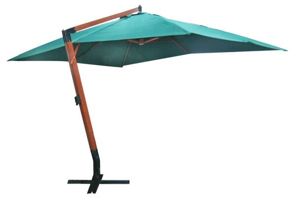 Závěsný slunečník Melia 300 x 400 cm zelený