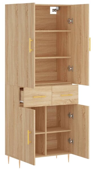 Skříň highboard dub sonoma 69,5 x 34 x 180 cm kompozitní dřevo 3198140
