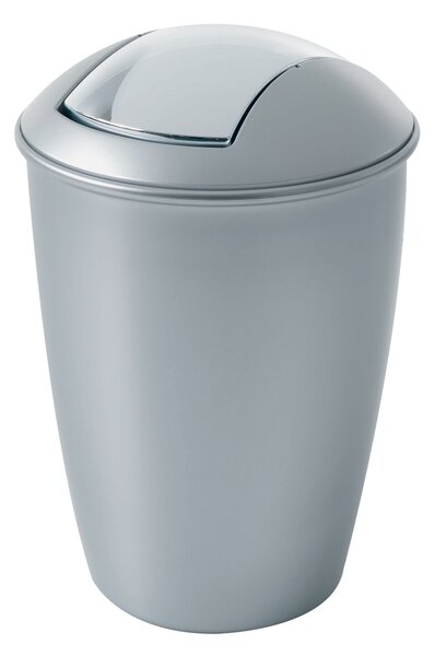 Spirella výklopný odpadkový koš ATLANTA, stříbrný, plast, 5 L
