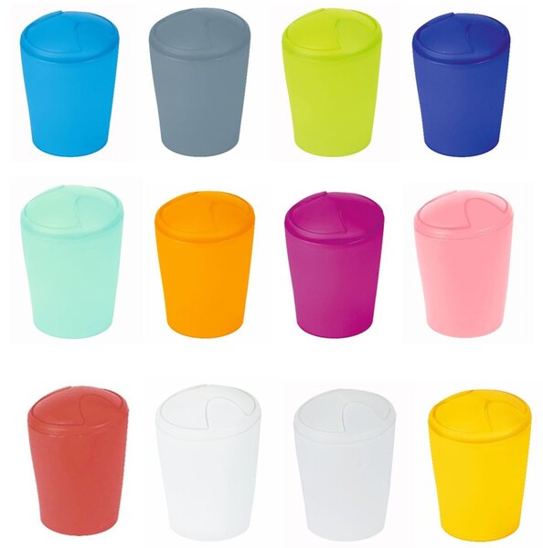 Spirella výklopný odpadkový koš MOVE, černý, plast, 5 L