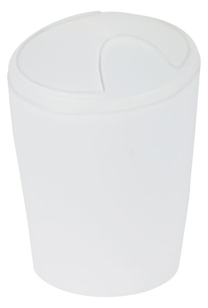 Spirella výklopný odpadkový koš MOVE, ledově bílá, plast, 2 L