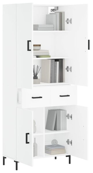 Skříň highboard bílá 69,5 x 34 x 180 cm kompozitní dřevo 3198145