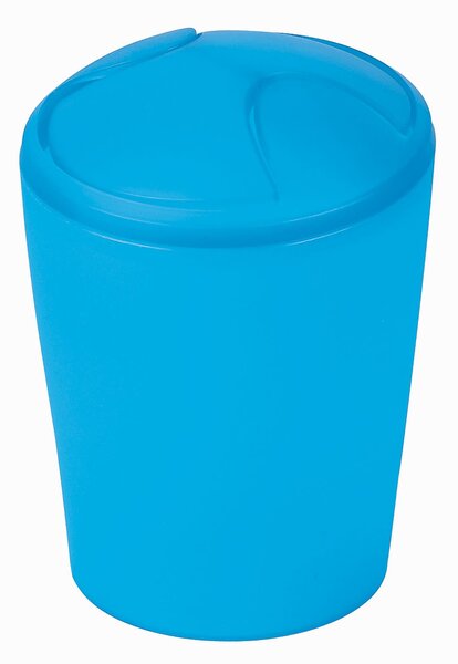 Spirella výklopný odpadkový koš MOVE, modrý, plast, 2 L