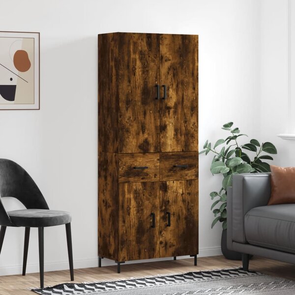 Skříň highboard kouřový dub 69,5 x 34 x 180 cm kompozitní dřevo 3198150