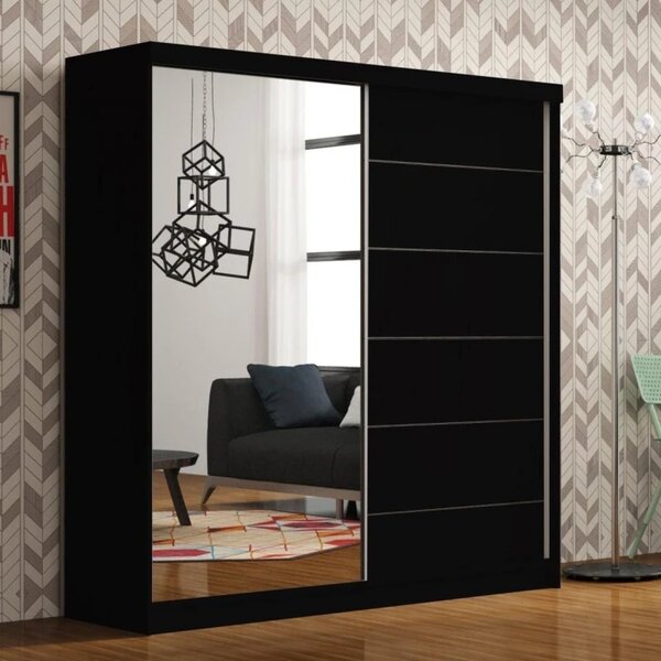 Šatní skříň Infinity 150cm, černá