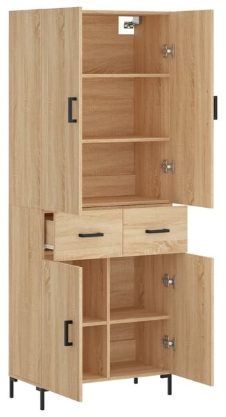 Skříň highboard dub sonoma 69,5 x 34 x 180 cm kompozitní dřevo 3198148