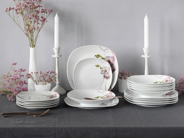 JÍDELNÍ SOUPRAVA Square Orchidee 18dílné Creatable - Online Only nádobí, Online Only