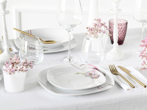 JÍDELNÍ SOUPRAVA Square Orchidee 18dílné Creatable - Online Only nádobí, Online Only