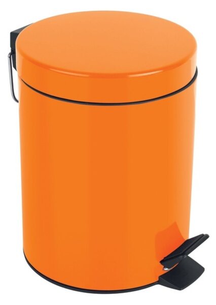 Spirella pedálový odpadkový koš SYDNEY, oranžová, ocel, 3 L
