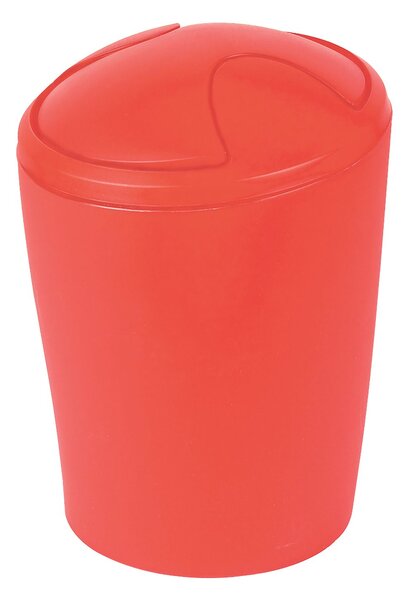 Spirella výklopný odpadkový koš MOVE, červený, plast, 2 L