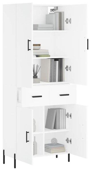 Skříň highboard bílá 69,5 x 34 x 180 cm kompozitní dřevo 3198153
