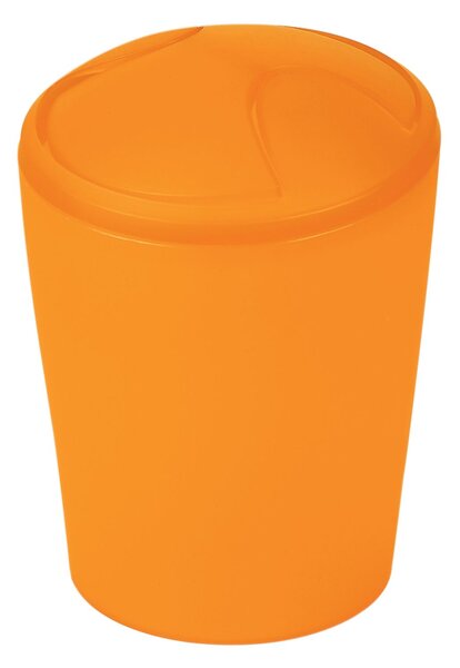 Spirella výklopný odpadkový koš MOVE, oranžový, plast, 2 L