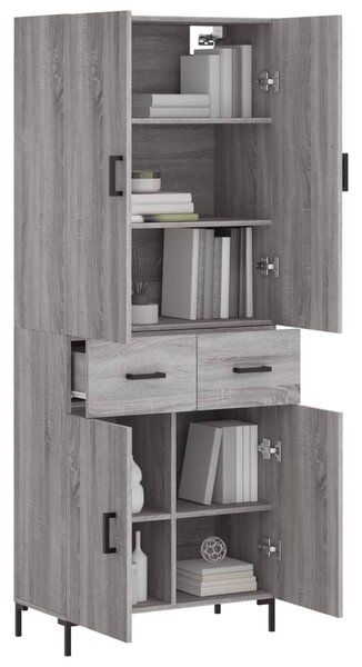 Skříň highboard šedá sonoma 69,5 x 34 x 180 cm kompozitní dřevo 3198151