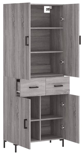 Skříň highboard šedá sonoma 69,5 x 34 x 180 cm kompozitní dřevo 3198151