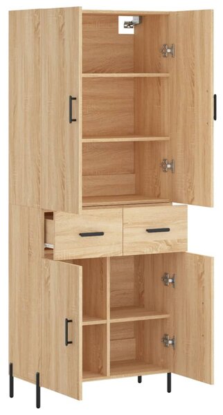 Skříň highboard dub sonoma 69,5 x 34 x 180 cm kompozitní dřevo 3198156