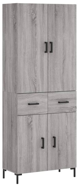 Skříň highboard šedá sonoma 69,5 x 34 x 180 cm kompozitní dřevo 3198151