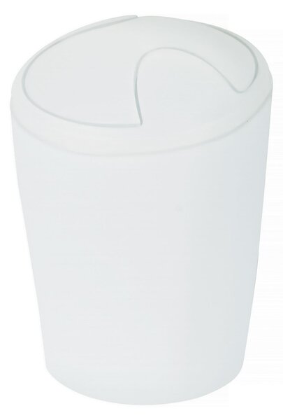 Spirella výklopný odpadkový koš MOVE, bílý, plast, 2 L