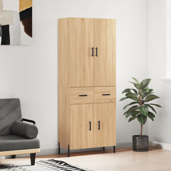 Skříň highboard dub sonoma 69,5 x 34 x 180 cm kompozitní dřevo 3198156