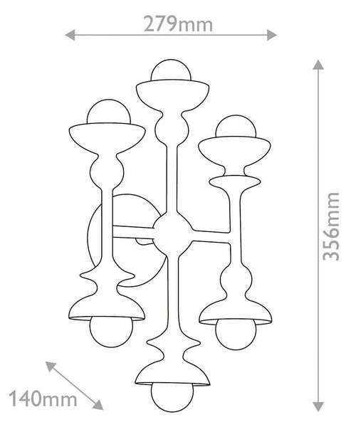 NÁSTĚNNÉ SVÍTIDLO, 35,6/27,9/14 cm Elstead Lighting - Online Only svítidla, Online Only