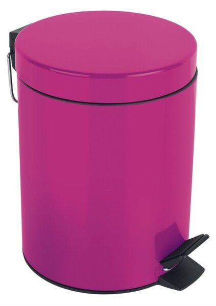 Spirella pedálový odpadkový koš SYDNEY, tmavě růžová, ocel, 3 L
