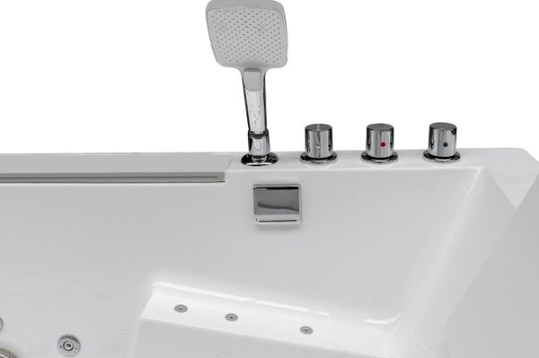 BPS-koupelny Hydromasážní vana HYD-KAR942W 180x120 Bílá s ohřevem vody