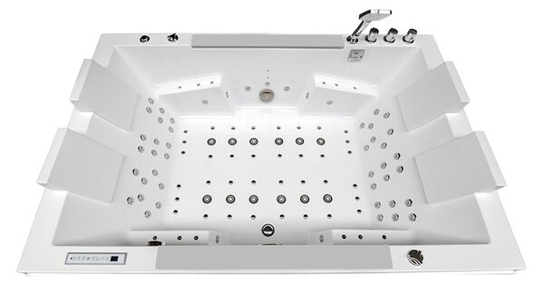 BPS-koupelny Hydromasážní vana HYD-KAR942W 180x120 Bílá s ohřevem vody