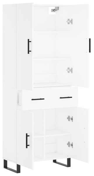 Skříň highboard bílá 69,5 x 34 x 180 cm kompozitní dřevo 3198169