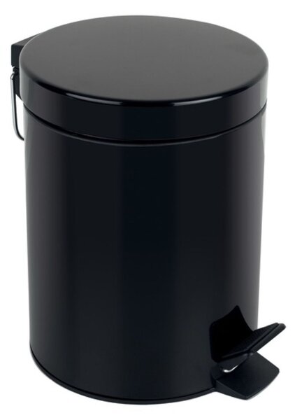 Spirella pedálový odpadkový koš SYDNEY, černá, ocel, 3 L