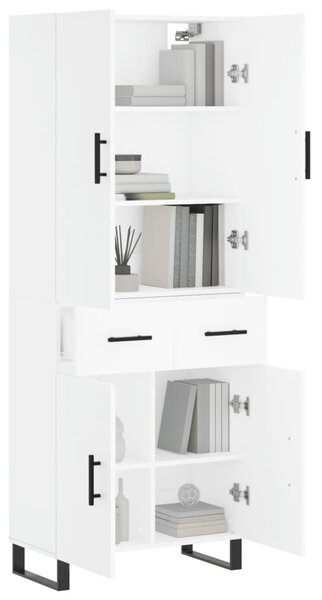 Skříň highboard bílá 69,5 x 34 x 180 cm kompozitní dřevo 3198169
