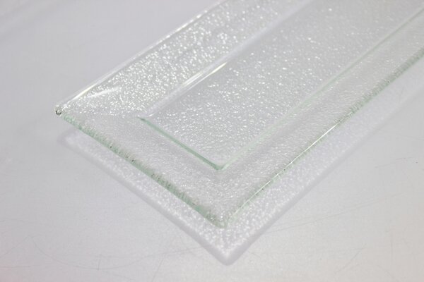BDK-GLASS Servírovací tác MAXIM 33x12cm Barva: Šedé sklo