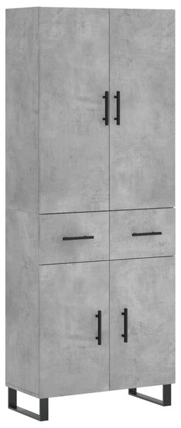 Skříň highboard betonově šedá 69,5x34x180 cm kompozitní dřevo 3198173