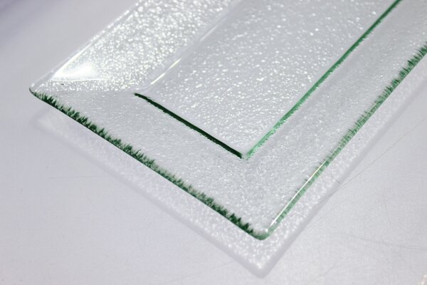 BDK-GLASS Servírovací tác MAXIM 33x12cm Barva: Šedé sklo