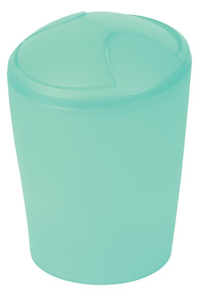 Spirella výklopný odpadkový koš MOVE, mint zelená, plast, 2 L