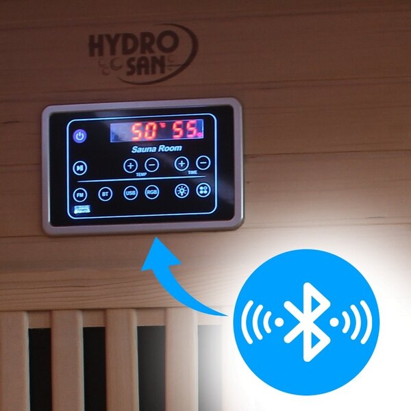 BPS-koupelny Kombinovaná sauna 2v1 HYD-7525 - Infrasauna + finská sauna 200x200, 5-6 osob