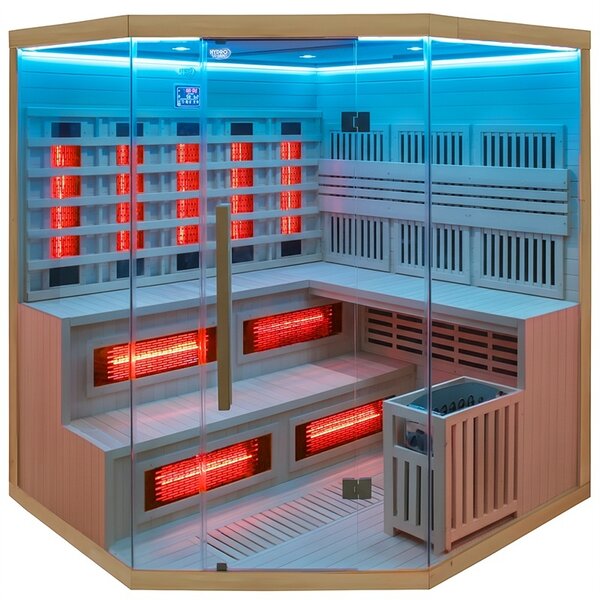 BPS-koupelny Kombinovaná sauna 2v1 HYD-7525 - Infrasauna + finská sauna 200x200, 5-6 osob