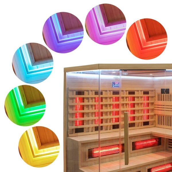 BPS-koupelny Kombinovaná sauna 2v1 HYD-7525 - Infrasauna + finská sauna 200x200, 5-6 osob